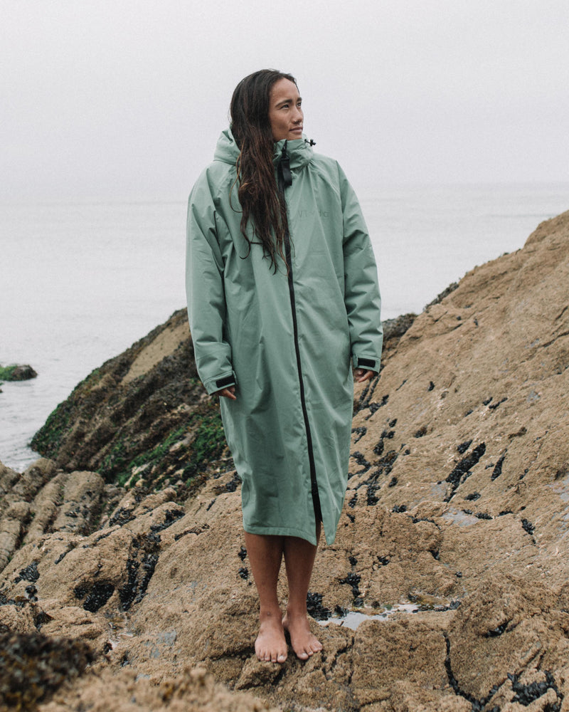 All Weather Sherpa Drying & Changing Robe - Aventurine Green