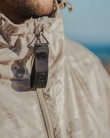 Zip of the Vivida sherpa weatherproof changing robe desert sand