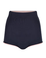 Imperfect All Day High-Waisted Bikini Bottom - Misty Rose / Volcanic Black