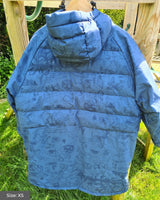 Sample All Weather Puffer Changing Robe - Mid Blue Map of Dreams