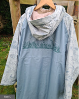Sample All Weather Sherpa Changing Robe - Silver Blue / Mercury Map of Dreams
