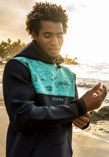 Neptune Neoprene Hoodie made with Eco CarbonBlack neoprene